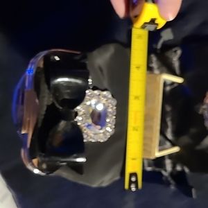 My Flat in London Blk satin jewel bag